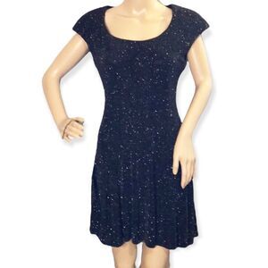 Vintage Steppin’ Out Sparkly Black Flirty …